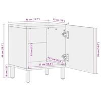 Nachtkastjes 2 st 40x33x46 cm massief mangohout bruin - thumbnail