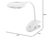 TOOLCRAFT TO-6378552 LED-loeplamp met tafelklem 60 lm Vergrotingsfactor=1.75 x, 3 x 110 mm Energielabel 2021 n.v.t. - thumbnail