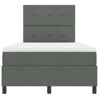 Boxspring bed met matras Donkergrijs 120 x 190 cm Stof - thumbnail