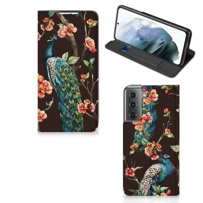 Samsung Galaxy S21 FE | Hoesje maken | Pauw met Bloemen