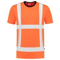 Tricorp 103005 T-shirt RWS Birdseye - fluor orange - maat XL - thumbnail