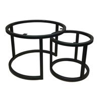 Salonset zwart rond Ø 40 cm, hoogte 37 cm en Ø 60 cm en hoogte 43 cm - thumbnail