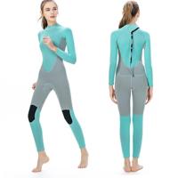SLINX 1710 3mm neopreen Super elastische slijtvaste warm contrast lange mouwen uit een stuk duiken wetsuit voor vrouwen - thumbnail