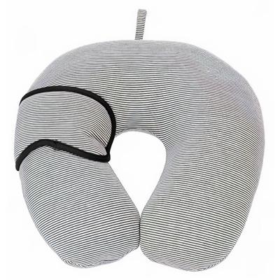 Pro World Nekkussen Streepjes 28 Cm Polyester Lichtgrijs Pro World Nekkussen Streepjes 28 Cm Polyester Lichtgrijs
