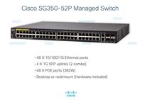 Cisco SG350-52P 52 poorten netwerkschakelaar zwart - thumbnail
