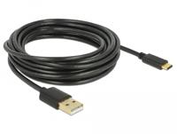 Delock 83669 USB-kabel USB 2.0 USB-A stekker, USB-C stekker 4.00 m Zwart - thumbnail