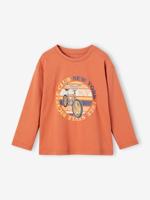 Jongensshirt met BMX-motief sinaasappel - thumbnail