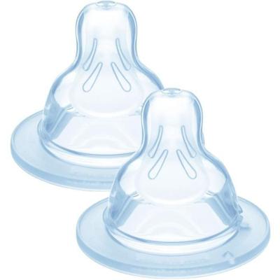 MAM Anatomic Speen - Flow 2 Medium - Siliconen - Verpakking met 2 - Transparant
