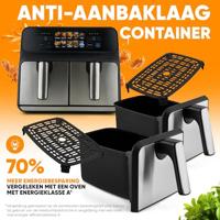 ProfiCook PC-FR 1287 H Dubbel 8 l Vrijstaand 2200 W Heteluchtfriteuse Zwart, Roestvrijstaal - thumbnail