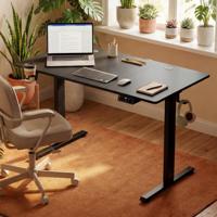 Zit sta bureau Zwart 160x75x72-117cm - thumbnail