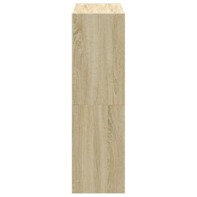 Boekenkast 102x32x108 cm bewerkt hout sonoma eikenkleurig