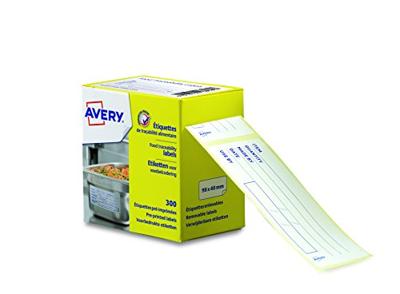 Avery etiketten voedselcodering, HACCP, ft 98 x 40 mm, dispenser van 300 afscheurbare etiketten, Frans Avery etiketten voedselcodering, HACCP, ft 98 x 40 mm, dispenser van 300 afscheurbare etiketten, Frans