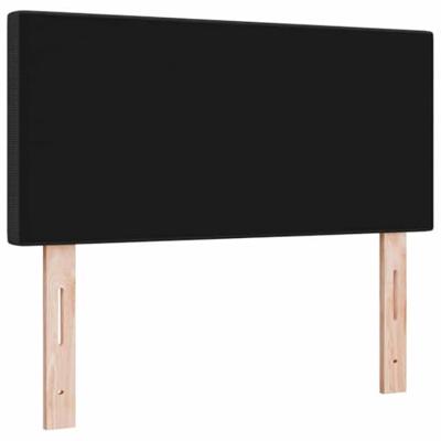 LED Hoofdbord met LED -striplichten Donkergrijs 100 cm Stof