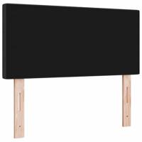 LED Hoofdbord met LED -striplichten Donkergrijs 100 cm Stof - thumbnail