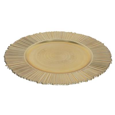 Decoratiebord kunststof metallic 33x2cm goud