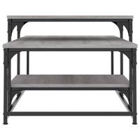 Salontafel 102x60x45 cm bewerkt hout grijs sonoma eikenkleurig - thumbnail