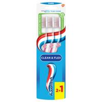 Aquafresh Clean & Flex Tandenborstel Hard - 2+1 gratis in 100% plasticvrije verpakking - thumbnail