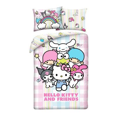 Hello Kitty Dekbedovertrek 140x200 cm - 70x90 cm - roze -Polyester