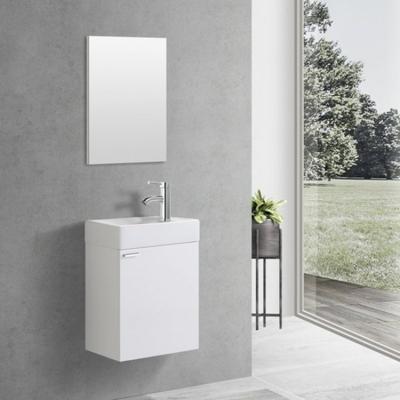 Toiletmeubel Creavit Aloni Hangend Rechtsdraaiend 40x60x22cm MDF Wit Softclose Keramiek Wasbak Toiletmeubel Creavit Aloni Hangend Rechtsdraaiend 40x60x22cm MDF Wit Softclose Keramiek Wasbak