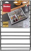 Metaltex verschuifbaar kruidenrek 26-51 cm zwart/metaal - thumbnail