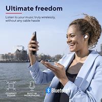 Trust Mobile Nika Compact Draadloze Bluetooth Oordopjes Wireless Earphones, 18 Uur Speeltijd in Totaal, Ingebouwde Microfoon, TWS, voor PC, Laptop, Smartphone, Tablet - Wit - thumbnail