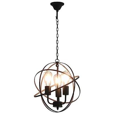 VidaXL Hanglamp rond 3xe27 zwart VidaXL Hanglamp rond 3xe27 zwart