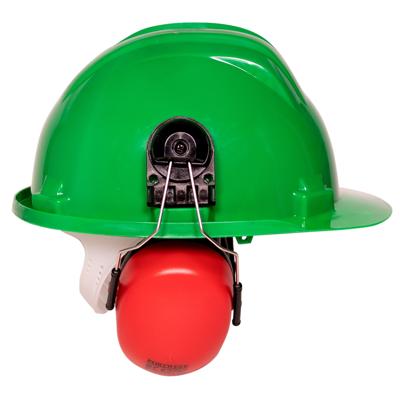 Bouwhelm met oorkap - Groen