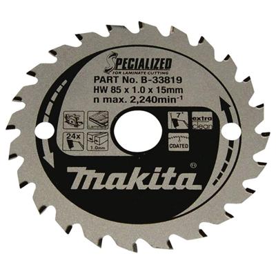 Makita Cirkelzaagblad voor Laminaat | Specialized: Gemelamineerd | Ø 85mm Asgat 15mm 24T - B-33819