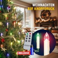 20 set LED Kerstboomverlichting kaarsen met afstandsbediening in kleur - thumbnail