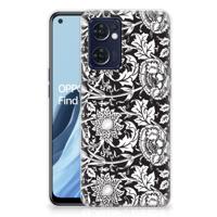 OPPO Reno 7 5G | Find X5 Lite | TPU Case | Black Flowers - thumbnail