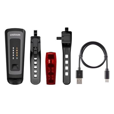 Osram Automotive RACE 100 SET Fietsverlichtingsset LED werkt op een accu Zwart