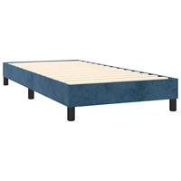 Boxspring met matras fluweel donkerblauw 100x200 cm - thumbnail