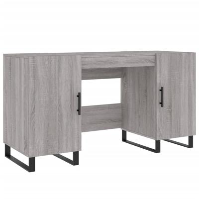 Bureau 140x50x75 cm bewerkt hout grijs sonoma eikenkleurig