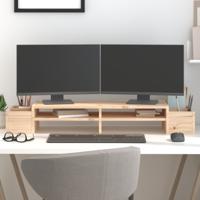 VidaXL Monitorstandaard 100x27,5x15 cm massief grenenhout - thumbnail