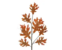 Kersttak Blad Glitter Rood Koper 75cm - thumbnail