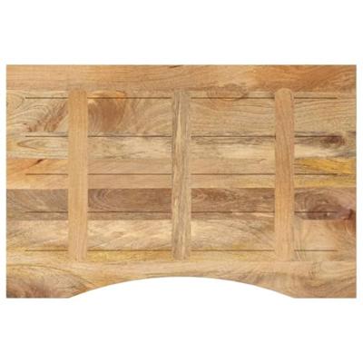 Bureaublad met ronding 90x60x2,5 cm massief ruw mangohout Bureaublad met ronding 90x60x2,5 cm massief ruw mangohout
