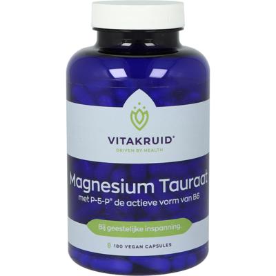 Vitakruid Magnesium Tauraat met Vitamine B6 (P-5-P) 180 Vegetarische capsules