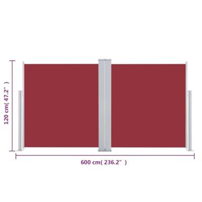 Windscherm uittrekbaar 120x600 cm rood Windscherm uittrekbaar 120x600 cm rood