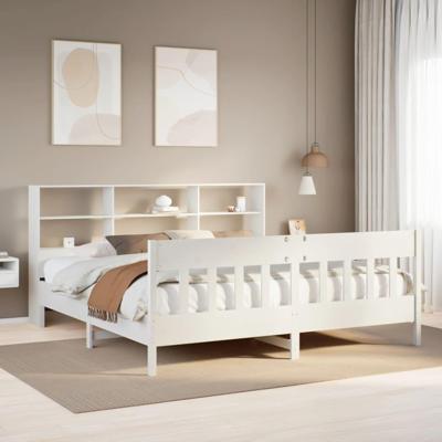 Bedframe zonder matras massief grenenhout wit 180x200 cm Bedframe zonder matras massief grenenhout wit 180x200 cm