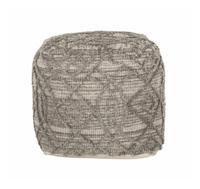 MUST Living Poef 'Angel' 40cm, kleur Naturel / Grijs - thumbnail