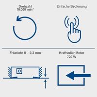Scheppach Lakfrees LFR720 - freesdiepte van 0 - 0,3 mm | 720w - 5914901901 - thumbnail