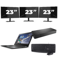 Lenovo ThinkPad X1 Yoga Gen 4 - Intel Core i7-8e Generatie - 14 inch - 16GB RAM - 256GB SSD - Windows 11 Home + 3x 23 inch Monitor - thumbnail