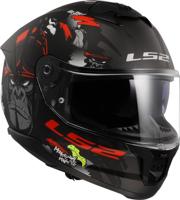 LS2 integraalhelm "ff808 stream ii angry monkey" helmet ff808 st.ii an.monk.xs bl./red matt - thumbnail