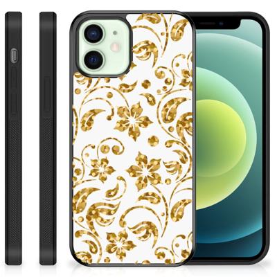 iPhone 12 Mini Skin Case Gouden Bloemen iPhone 12 Mini Skin Case Gouden Bloemen