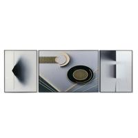Set van 3 Schilderijen DKD Home Decor Aluminium Hout MDF 240 x 3 x 80 cm (3 Onderdelen) - thumbnail