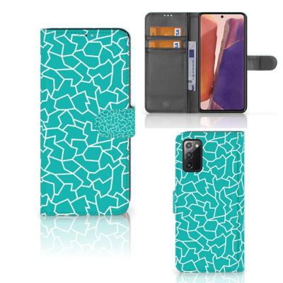 Samsung Galaxy Note 20 Hoesje Cracks Blue Samsung Galaxy Note 20 Hoesje Cracks Blue