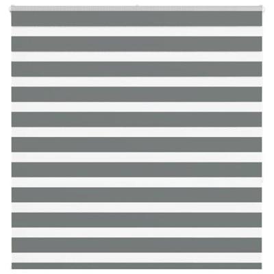 VidaXL Zebra rolgordijn 150x150 cm stofbreedte 145,9 cm donkergrijs