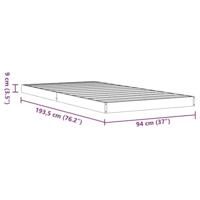 Bedframe massief grenenhout wasbruin 90x190 cm - thumbnail