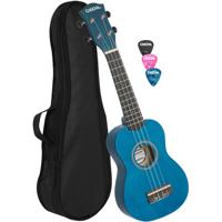 Cascha HH 3962 sopraan ukelele blauw met tas en plectra - thumbnail