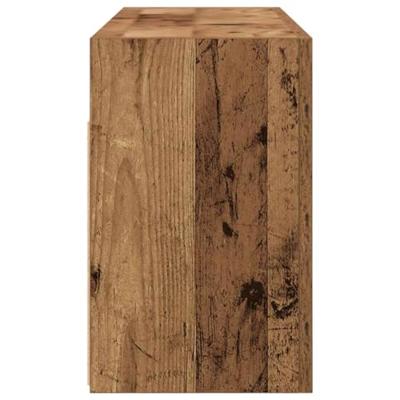 Badkamerwandkast 80x25x40 cm bewerkt hout oud houtkleurig Badkamerwandkast 80x25x40 cm bewerkt hout oud houtkleurig